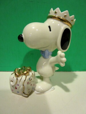 スヌーピー レノックス バースデー LENOX Peanuts SNOOPY'S BIRTHDAY SURPRISE August Peridot
