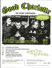 GOOD CHARLOTTE Rare 2003 VINTAGE Young PROMO TRADE AD Poster for hopeless USA