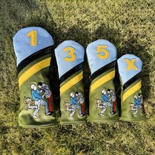 Golf Club Head Cover Funny Design Driver Fairway Wood Hybrid Golf Club Headcover