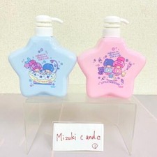 Sanrio Little Twin Stars Pump Bottle Set 2 Pink Blue Kiki Lala Shampoo Star