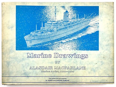 MARINE DRAWINGS - Alasdair MacFarlane (Hardback, 1988) Maritime, Vintage