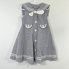 Dress Kids 4T Sleveless Seersucker Open Back Sailor Coastal