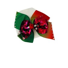 Cute Christmas Sequins HAIR BOW for Girls Accessories Bow 4  Handmade New