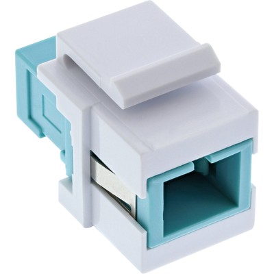 10 x InLine LWL Keystone Snap-in Kupplung Simplex SC/SC multimode Keramik-Hülse