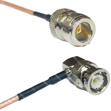 RG316 N FEMALE to BNC MALE ANGLE RF Cable Rapid-SHIP LOT