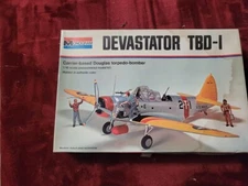 Devastator TBD-I Monogram 1/48 Scale Rare Vintage Plastic Airplane Model Kit