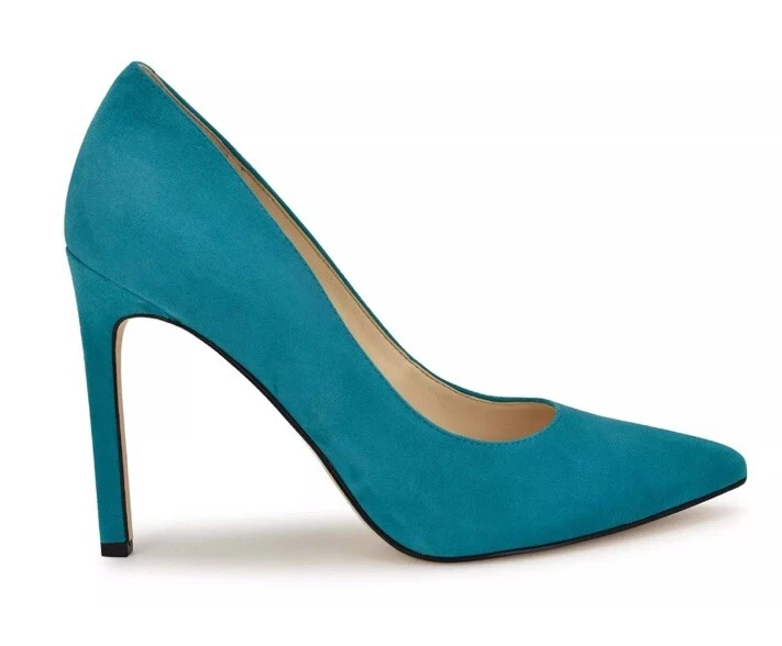 👠😎💚Sapatos sociais femininos Nine West Tatiana turquesa bomba tamanho 5.5 NOVO - Imagem 3 de 4