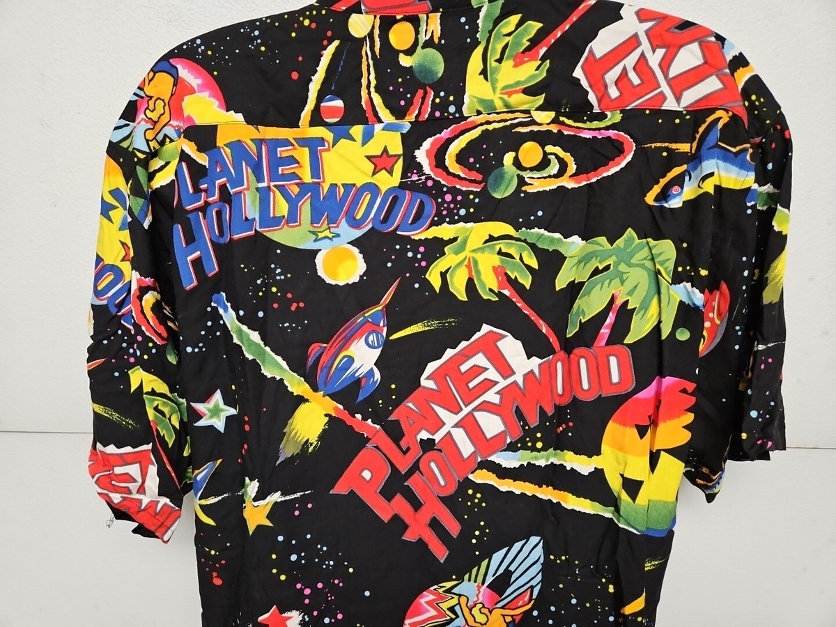 Planet Hollywood Hawaiian Style Shirt, Outer Space, Surfer
