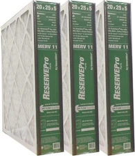 3 Pack GeneralAire # 4551 for 4501 ReservePro 20x25x5 MERV 11 furnace filter