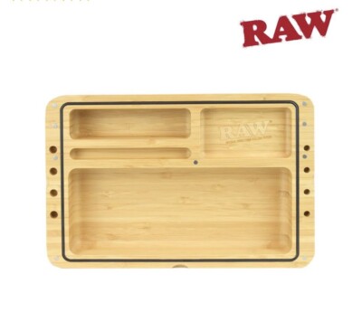 Vassoio In Legno RAW Con Becco - 28,5x18,5cm Per Rolling - Foto 4