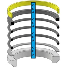 AH212092 Blade Lift Cylinder Seal Kit Fits John Deere 450H 450J 550H 550J 650H-J