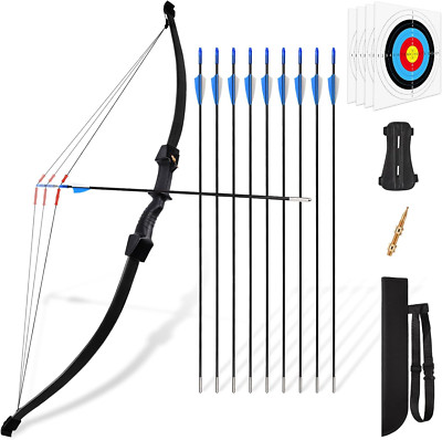 Bow and Arrow Set for Kids Youth Bow Set, 45'' Archery Bow and Arrows for Teens K