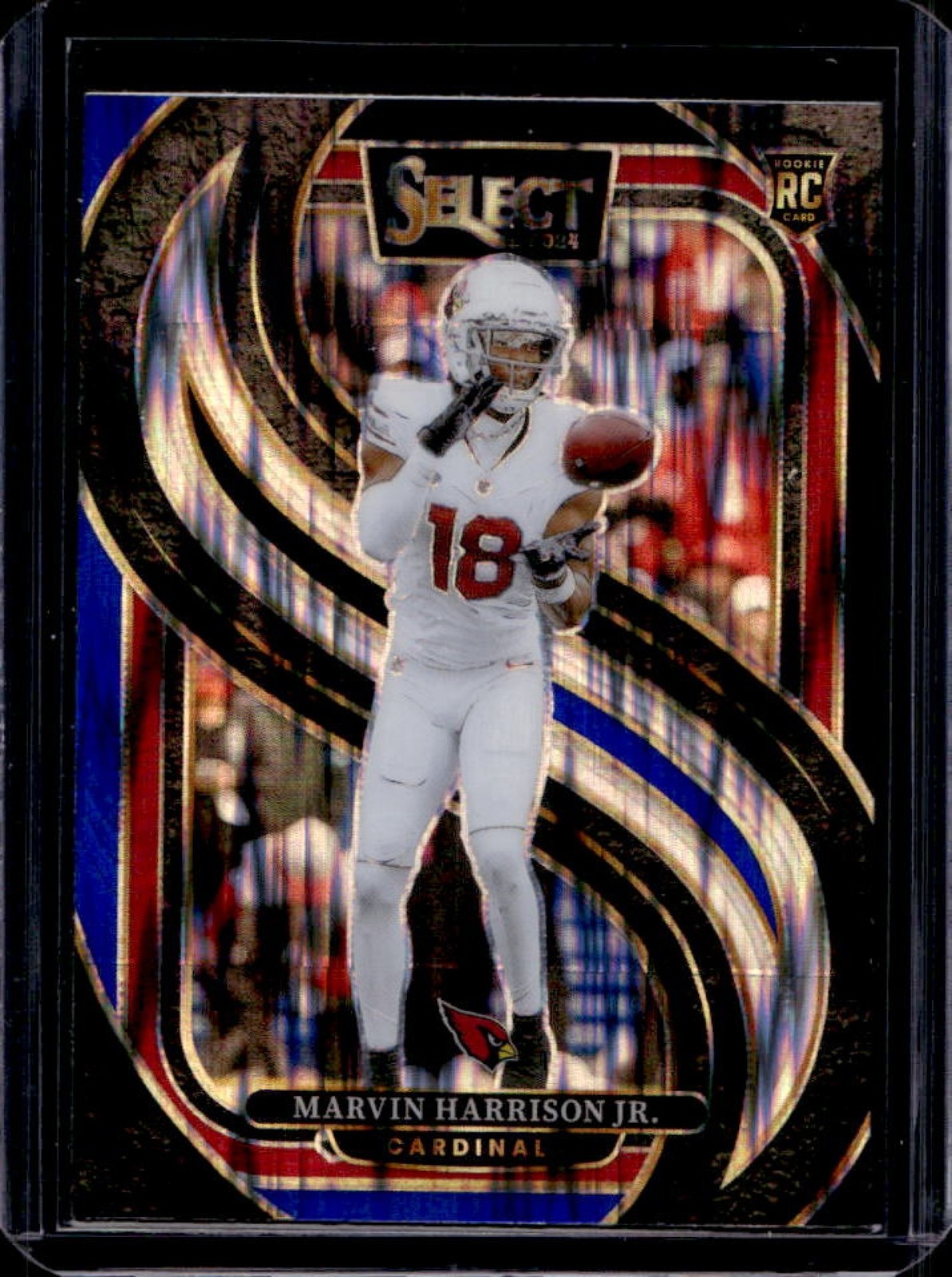 2024 Select Marvin Harrison Jr. Premier RC Black and Blue Prizm Shock #115