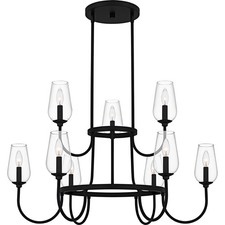 Quoizel VSC5036 Viscount 9 Light 36"W Taper Candle Style - Black
