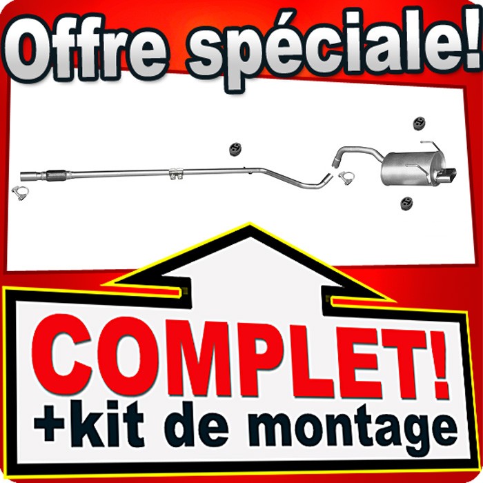 Tuyau d'échappement Ford Ka II 1.2 silencieux arrière avec canule chrome pas cher