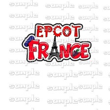 Disney Epcot France title ug Premade Scrapbook Paper Piece Die Cut