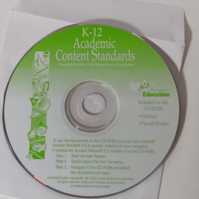 Lot of 2, K-12 2003 Academic Content Standards , and 2002 Mathematics CD-ROM