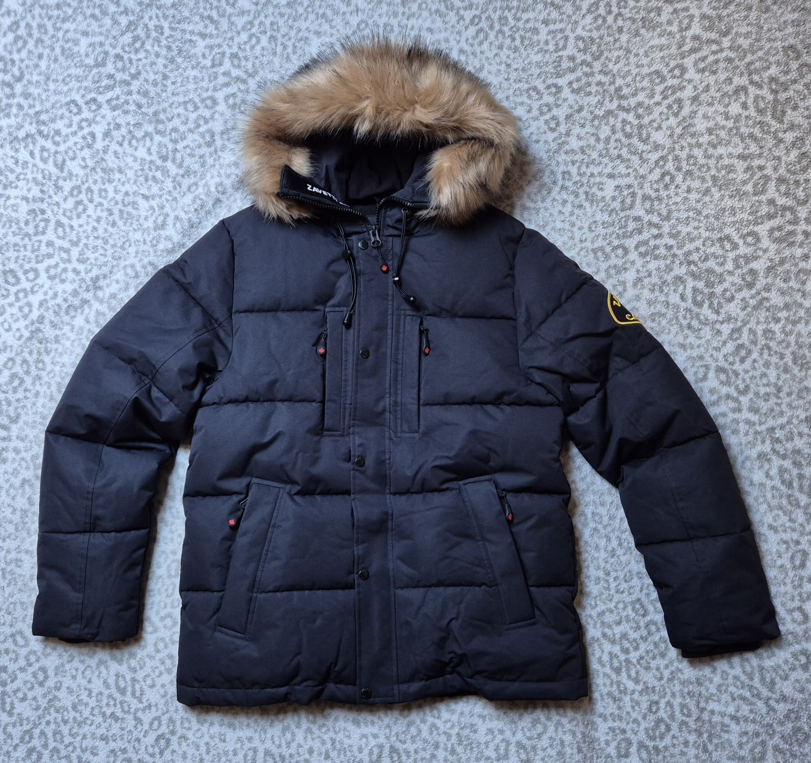 Zavetti Canada Oshawa 2.0 Puffer Parka Jacket Size UK M Black Zipped Pockets image 3