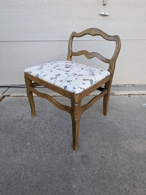 Vintage Drexel Art Deco Style Vanity Dressing Waterfall Chair