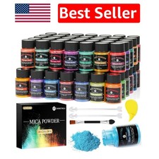 Pearlescent Mica Powder - 48 Colors, 10g Non-Toxic Pigments for All Crafts