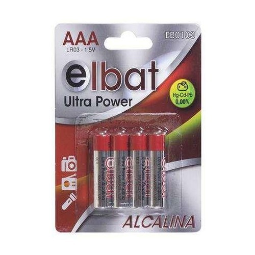 Offerta 4 Batterie Elbat AAA LR03 - Massima Durata Alcalina 1.5V