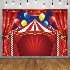 7x5 ft Circus Carnival Theme Party Photo Backdrop Polyester Birthday Background