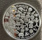 VINTAGE Emojis - SilverTowne .999 Fine Silver 1 Troy Oz Round/Art Bar