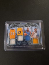 Kobe BRYANT Lebron JAMES Durant Steph CURRY 2025 Leaf Trinity QUAD JERSEY #2/5