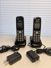 Lot of 2 Panasonic KX-TGA652B Cordless Expansion Phone Handset W/ Base