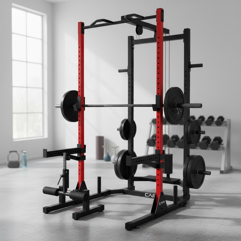 Customizable Heavy-Duty Power Rack for Serious Lifters - Ideal Home Gym Solution