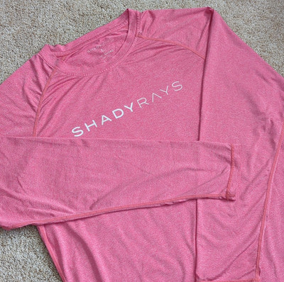 Shady Rays Luma Guard UPF 30+ Coral Long Sleeve Shirt Moisture Wicking L