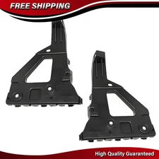 2PCS For Audi A6 S6 2005-2011 Front Bumper Bracket Driver & Passenger Side Black