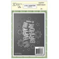 Lisa Horton Crafts A6 Embossing Folder-Happy Birthday