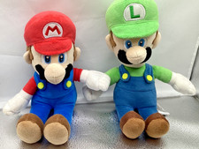 NINTENDO SUPER MARIO - MARIO LUIGI 10" PLUSH SET 2017 - Preowned