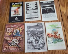 Atari 2600 Set of 6 Manuals only No Game 