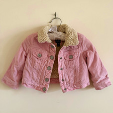 GAP Pink Corduroy Sherpa Lined Snap Jacket Coat 18-24 Months Fall/Winter