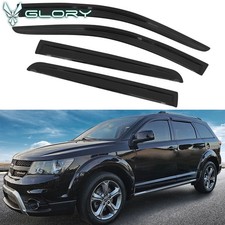 Fits 09-20 Dodge Journey Acrylic Window Visors Rain Guard Deflector Tape On 4pcs