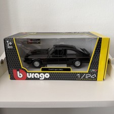 Ford Capri MK3 2.8i 1982 schwarz Maßstab 1:24 Diecast Auto Burago Neu in Box