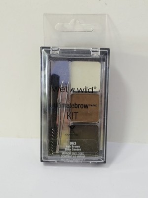 Wet n Wild Ultimate Brow Kit Ash Brown 963 Mirror, Brush and Tweezers Enclosed