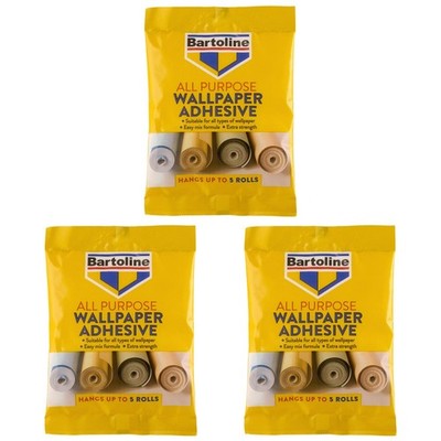 3x Bartoline Allzweck Tapetenkleber Easy Mix Formel extra stark 5 Rollen