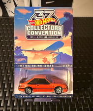 Hot Wheels Collectors Convention 1993 Ford Mustang Cobra R 164 Orange Diecast Hot Wheels Collectors Convention 1993 Ford Mustang Cobra R 164 Orange Diecast