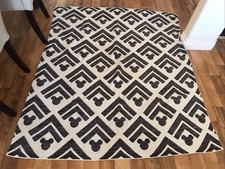 Disney Mickey Mouse 100 Cotton Throw Blanket Geometric Black, Gray, White