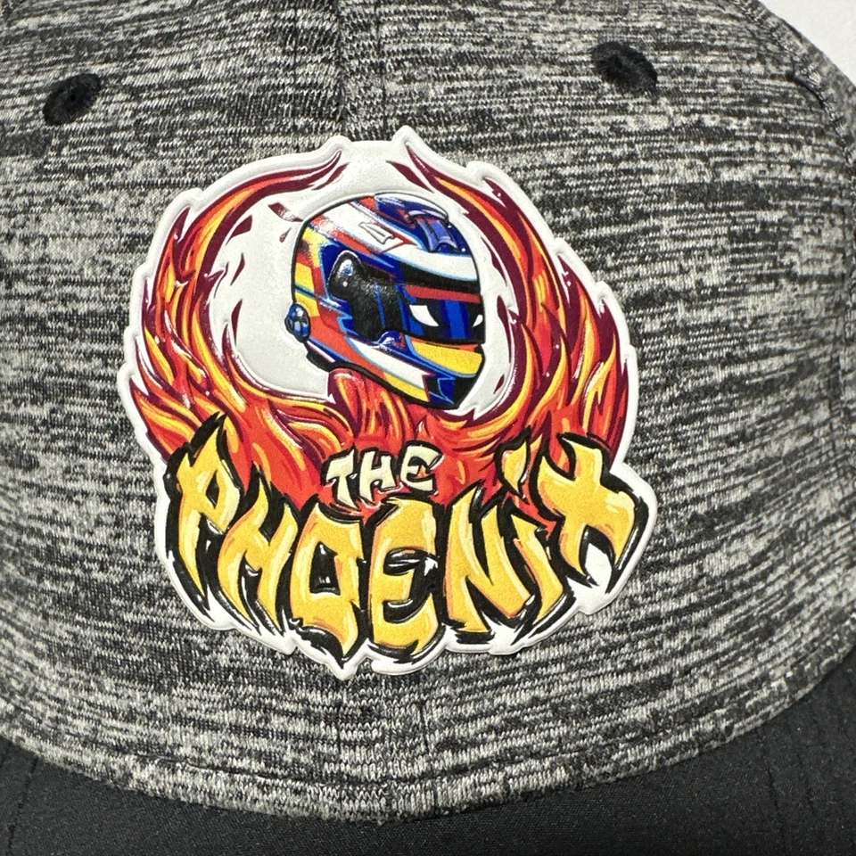 Romain Grosjean IndyCar «Феникс» шляпа - новый A-Flex S/M вересковый серый новый с Ярлыками - Изображение 2 из 4