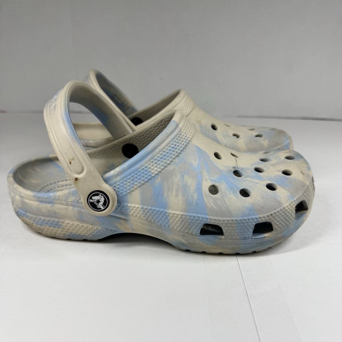 Men\'s Adult Crocs Classic Marbled Clog Blue/White/Purple Size 15 Beach Spa NEW! CROCS CLASSIC MARBLED CLOGS Blue Neptune Multicolored  main image 2