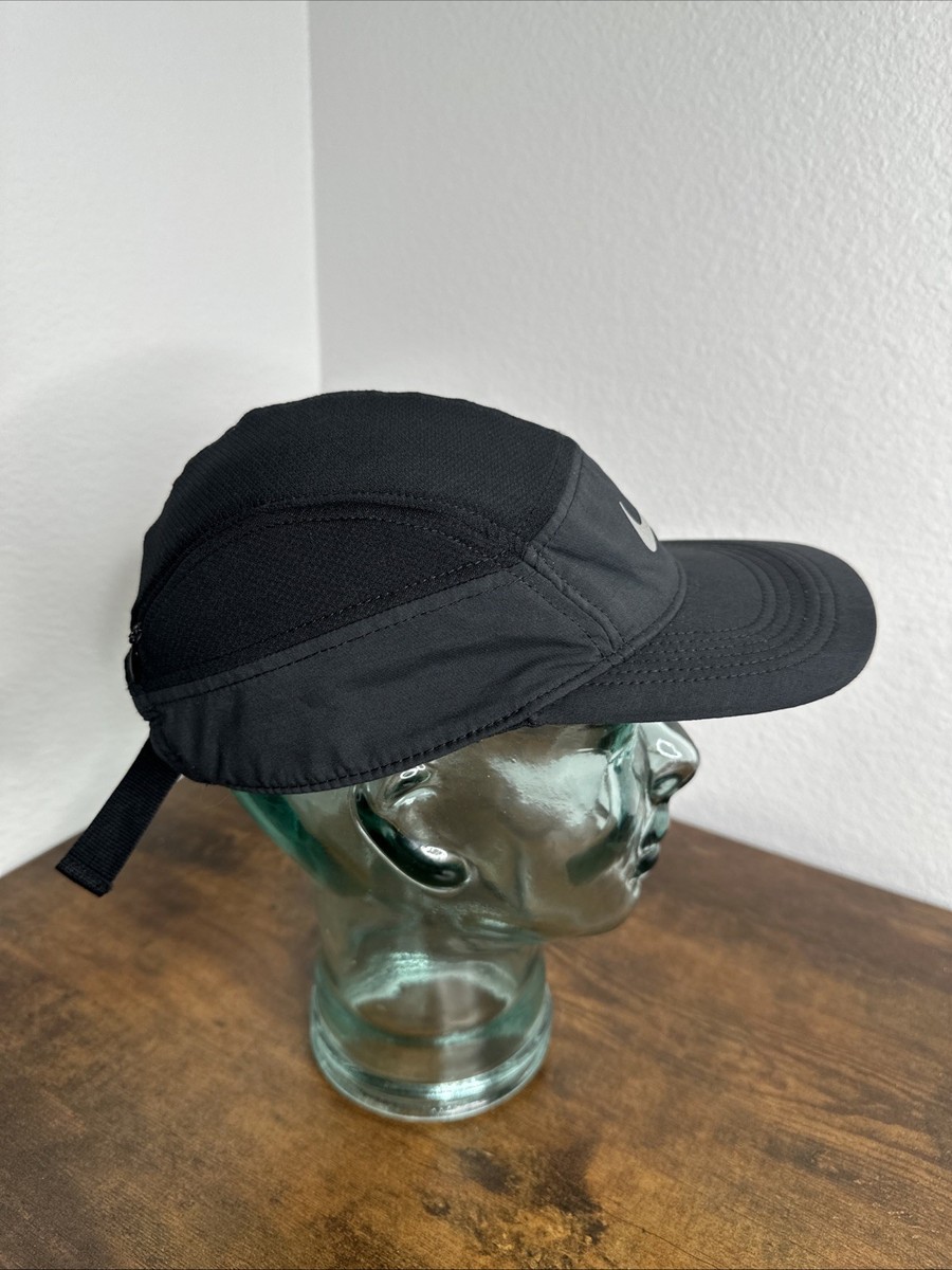 Nike AW84 Zip Pocket Dri-Fit Swoosh Check 5-Panel Cap Hat Black