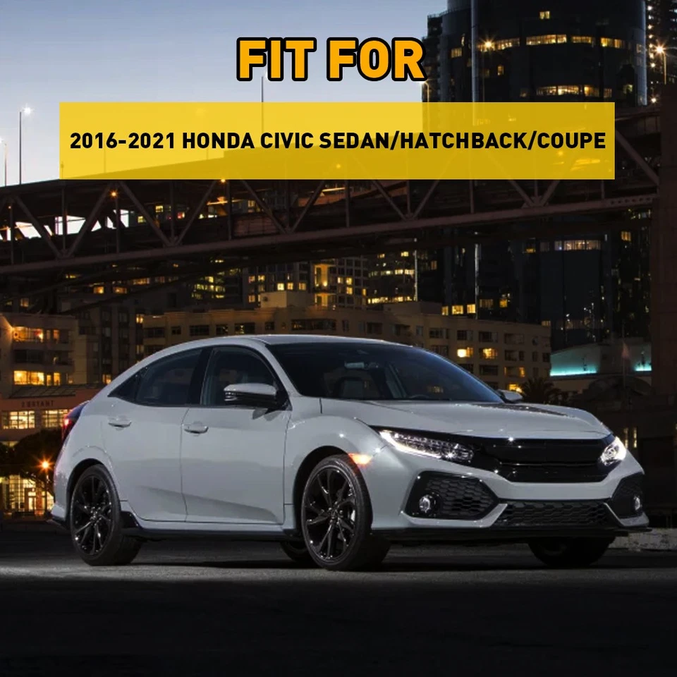 Par reflector de luz de señalización lateral conductor y pasajero para Honda Civic 2016-2021 Foto 3 de 4