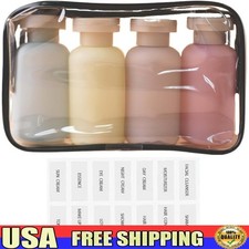 Leak Proof Refillable Travel Shampoo Conditioner Bottles 3.4oz Dispenser New