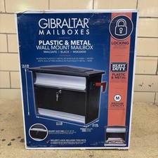 Gibraltar Wall-Mount Locking Mailbox - Black MSK00000 