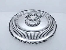 1865  WILLIAM ADAMS AESTHETIC ENGLISH GADROON LG DOUBLE ENTREE SERVING DISH 12 "