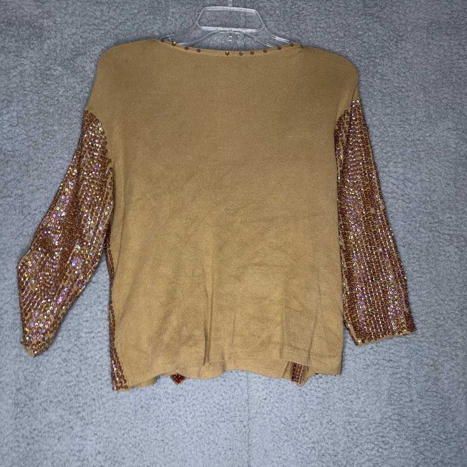 Vintage Joseph A. Womens Sequin Embellished Cardigan & Tank Top Set Size M - Image 2 of 4